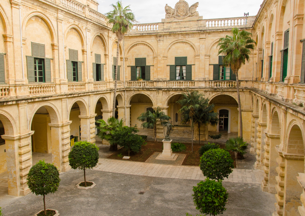 Inner courtyard of a palace malta